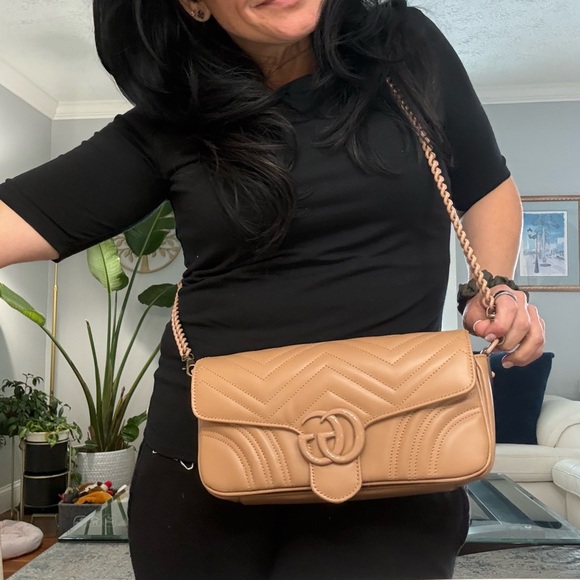 Gucci Handbags - Gucci GG Marmont Matelassé Crossbody | 2 Straps | Chain & Canvas Leather